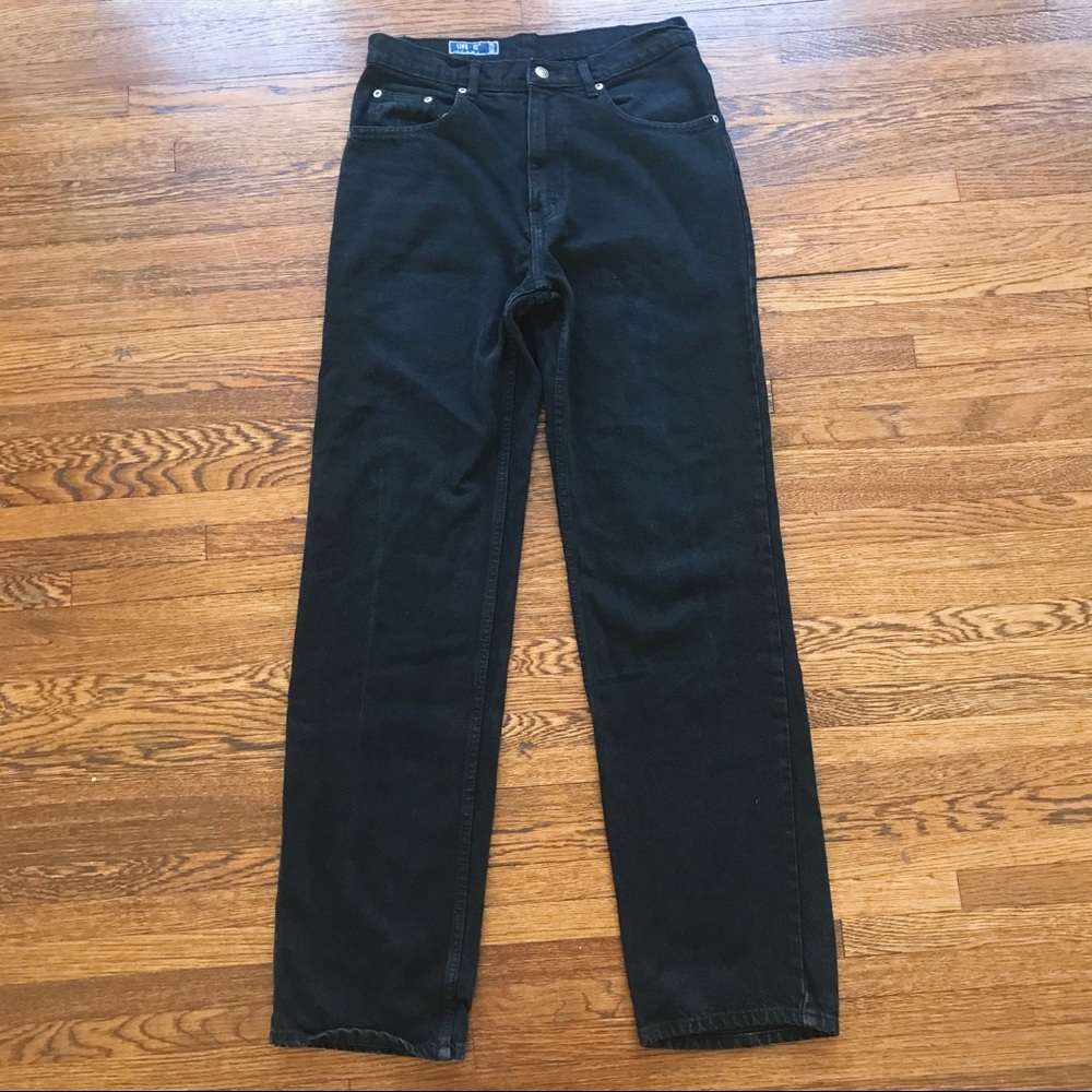 VINTAGE BLACK HIGH-RISE BOYFRIEND/MOM JEANS